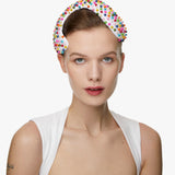 Spring Laurel Hat in White and Multicolour