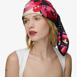 Flower Child Print Silk Scarf in Multicolour