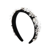 Forget-Me-Not Headband in Black and Silver