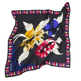 Flower Child Print Silk Scarf in Multicolour