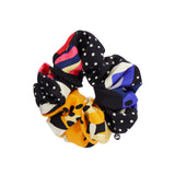 Flower Child Scrunchie in Black and Purple