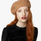 Tender Heart Wool Beret in Camel