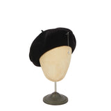 Tender Heart Wool Beret in Black