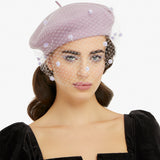 Power Romance Wool Beret in Purple