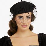 Power Romance Wool Beret in Black