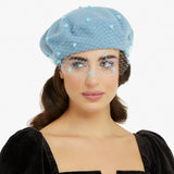 Power Romance Wool Beret in Blue