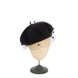 Power Romance Wool Beret in Black