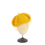Power Romance Wool Beret in Yellow
