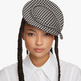 Missy Hat in Black and Taupe