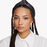 Lurking Knotted Headband in Metallic Black