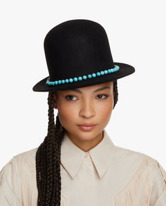 Wild Bunch Felt Derby Hat in Black