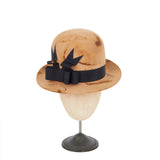 Friction Match Felt Derby Hat in Singed Brown
