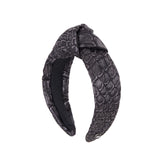 Lurking Knotted Headband in Metallic Black