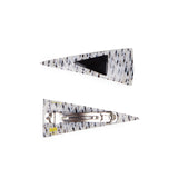 Sun Thunder Hair Barrette in Black and White