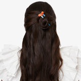 Adventurer French Hair Pin in Blue and Red