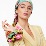 Atelier by Cosmo Scrunchie in Pink and Green