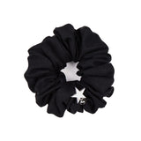 Born A Star Scrunchie in Navy Blue Silk with Charm