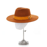 Wool Felt Fedora Hat in Saffron Yellow