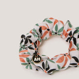 Lexy Bunny Bag Charm in White with Removable Mini Scrunchie in AH Floral Print