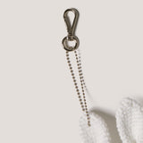 Lexy Bunny Bag Charm in White with Removable Mini Scrunchie in AH Floral Print