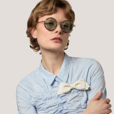 Harajuku Bow Barette and Brooch in Off-White