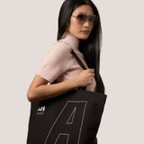 AH Canvas Tote Bag in Black