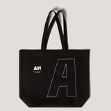 AH Canvas Tote Bag in Black