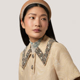 Iced Tea Padded Headband in Light Tan