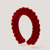 Starbound Pompom Headband 2 Row in Red