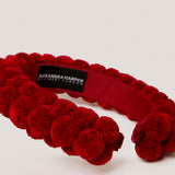 Starbound Pompom Headband 2 Row in Red
