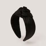 Neko Knotted Headband in Black Silk