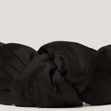 Neko Knotted Headband in Black Silk