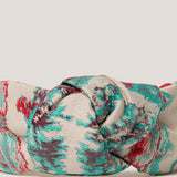Ema Knotted Headband in Turquoise and Red