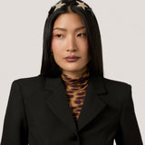 Star Power Headband in Black and Cream