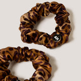 Mini Leopar Pair of Mini Scrunchies in Leopard Print