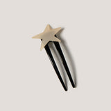 Star Power French Hair Pin in Black and White