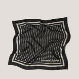What A Star Silk Bandana in Black and Cream