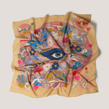 True Love Print Cotton Scarf in Multicolour