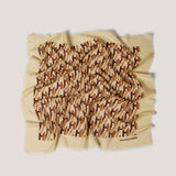 AH Signature Print Wool Blend Scarf in Brown