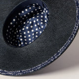 Rin Boater Hat in Navy