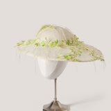 Airi Hat in Cream and Green