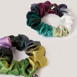 Mini Ayako Pair of Mini Scrunchies in Rainbow Multicolour