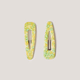 On the Dunes Hair Clip Set in Yellow and Green