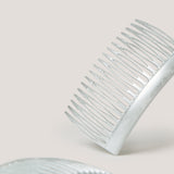 Plateia Hair Comb Set in Brushed Silver-Grey