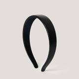 Noir Leather Headband in Black