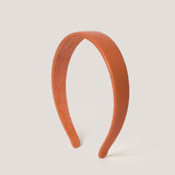 Cachou Leather Headband in Orange