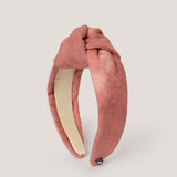 Relax Knotted Headband in Terracotta and Cream Tie-Dye