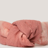 Relax Knotted Headband in Terracotta and Cream Tie-Dye