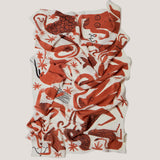 Zodiac by Tabby Booth Silk Sarong Scarf in Terracotta
