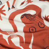 Zodiac by Tabby Booth Silk Sarong Scarf in Terracotta